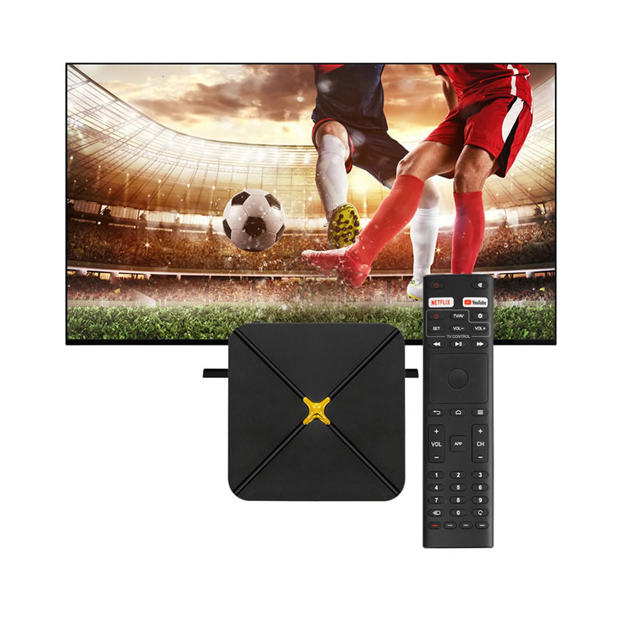 HLQ-Max – Hochauflösender 4K Smart TV Box | Schneller Quad-Core-Mediaplayer mit Netzwerkzugang