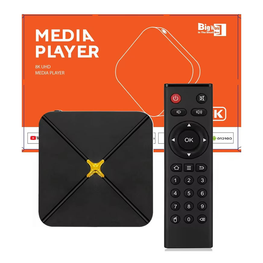 Boîte TV intelligente 4K HDR HLQ-Max | Lecteur multimédia réseau quadricœur haute vitesse